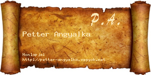 Petter Angyalka névjegykártya